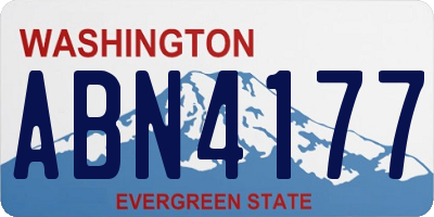 WA license plate ABN4177