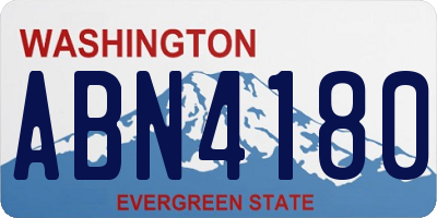 WA license plate ABN4180