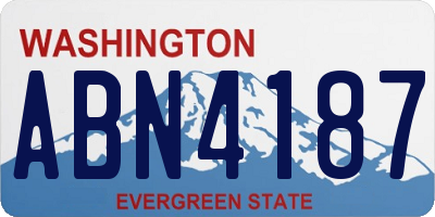 WA license plate ABN4187