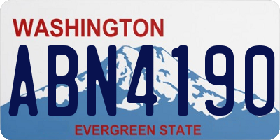WA license plate ABN4190