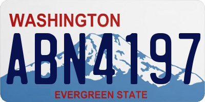 WA license plate ABN4197