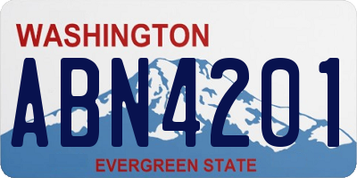 WA license plate ABN4201