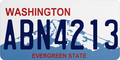 WA license plate ABN4213