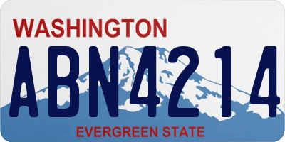 WA license plate ABN4214
