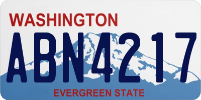 WA license plate ABN4217