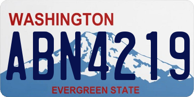 WA license plate ABN4219