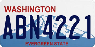 WA license plate ABN4221