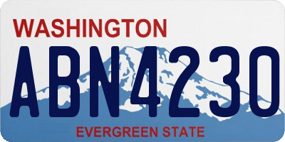 WA license plate ABN4230