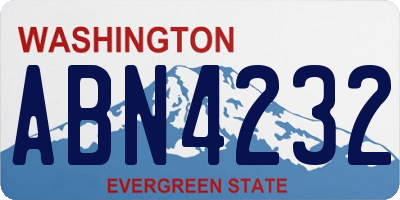 WA license plate ABN4232