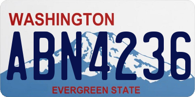 WA license plate ABN4236