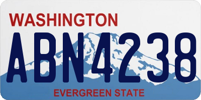 WA license plate ABN4238