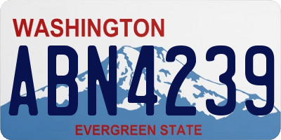 WA license plate ABN4239