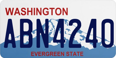 WA license plate ABN4240