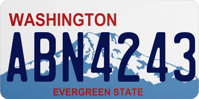 WA license plate ABN4243