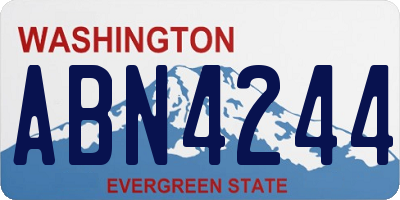 WA license plate ABN4244
