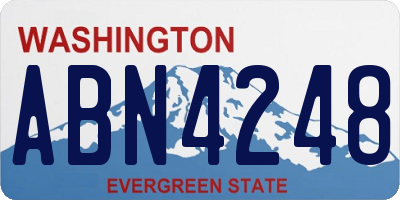 WA license plate ABN4248