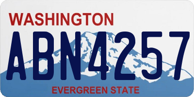 WA license plate ABN4257