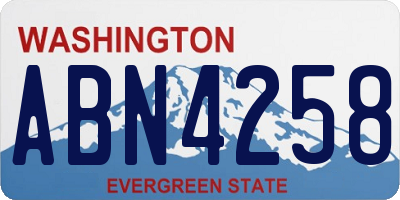 WA license plate ABN4258