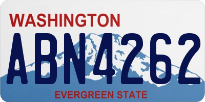 WA license plate ABN4262