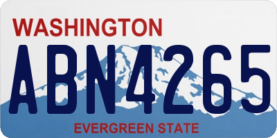 WA license plate ABN4265