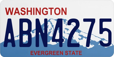 WA license plate ABN4275
