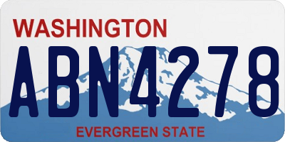 WA license plate ABN4278