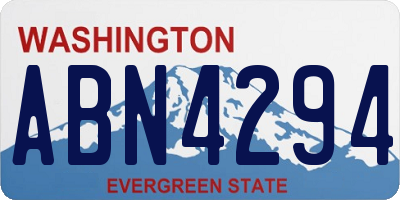 WA license plate ABN4294