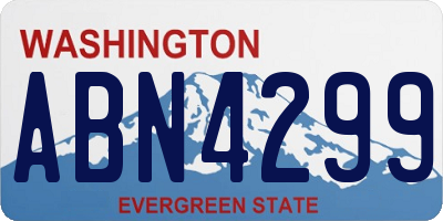 WA license plate ABN4299
