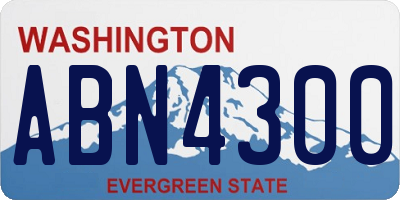 WA license plate ABN4300