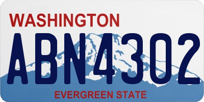 WA license plate ABN4302
