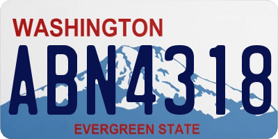WA license plate ABN4318