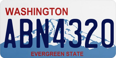 WA license plate ABN4320