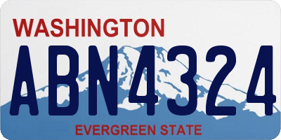 WA license plate ABN4324