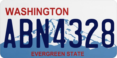 WA license plate ABN4328