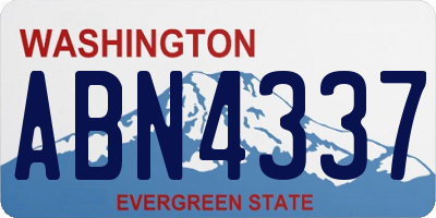 WA license plate ABN4337