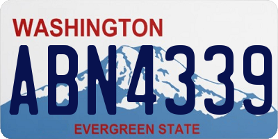 WA license plate ABN4339