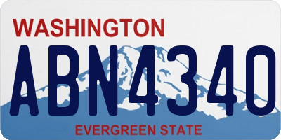 WA license plate ABN4340
