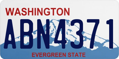 WA license plate ABN4371