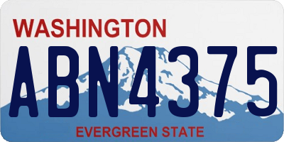 WA license plate ABN4375