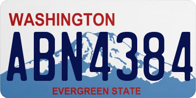 WA license plate ABN4384