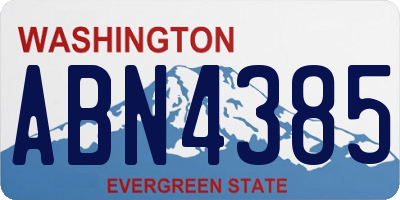 WA license plate ABN4385