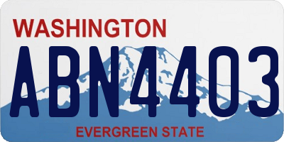 WA license plate ABN4403