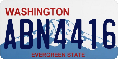 WA license plate ABN4416