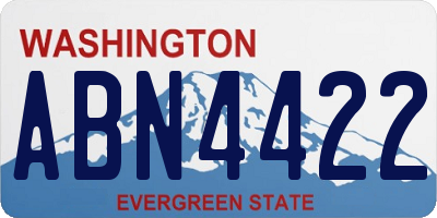 WA license plate ABN4422