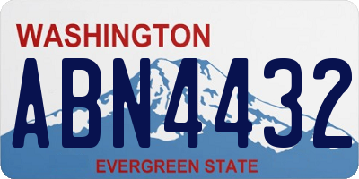 WA license plate ABN4432