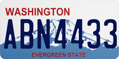 WA license plate ABN4433