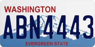 WA license plate ABN4443