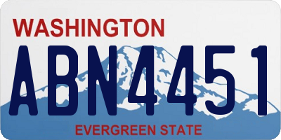 WA license plate ABN4451