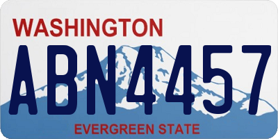 WA license plate ABN4457