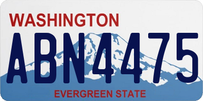 WA license plate ABN4475